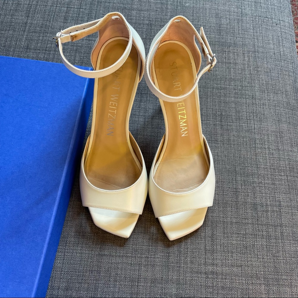 Stuart Weitzman Allison 85 Sandal - size 8 Top rated bridal shoe w/ bag & box